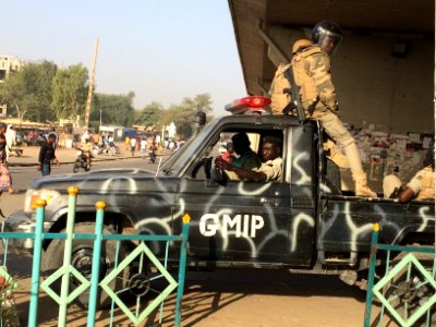 Patrol of the Chadian National Police patrols in Ndjamena, 2018