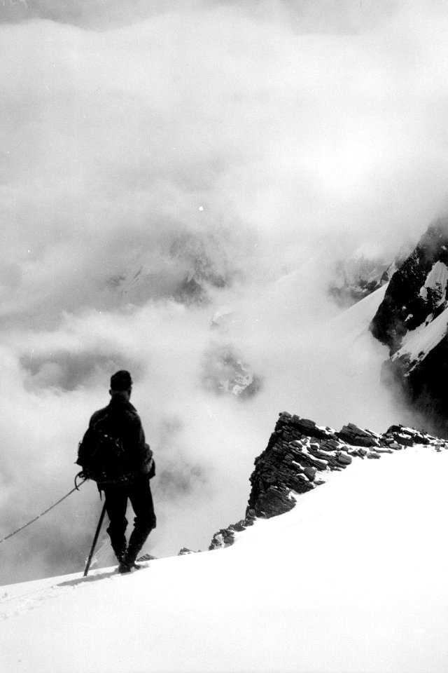 Patrouille auf dem Schwarzberggletscher - CH-BAR - 3236993