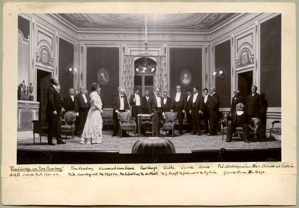 Paul Lange och Tora Parsberg, Svenska teatern 1902. Föreställningsbild - SMV - H14 009