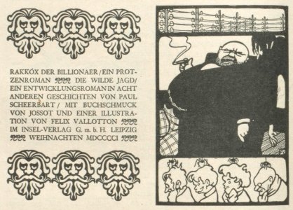 Paul Scheerbart Rakkóx der Billionär 1901 Titel