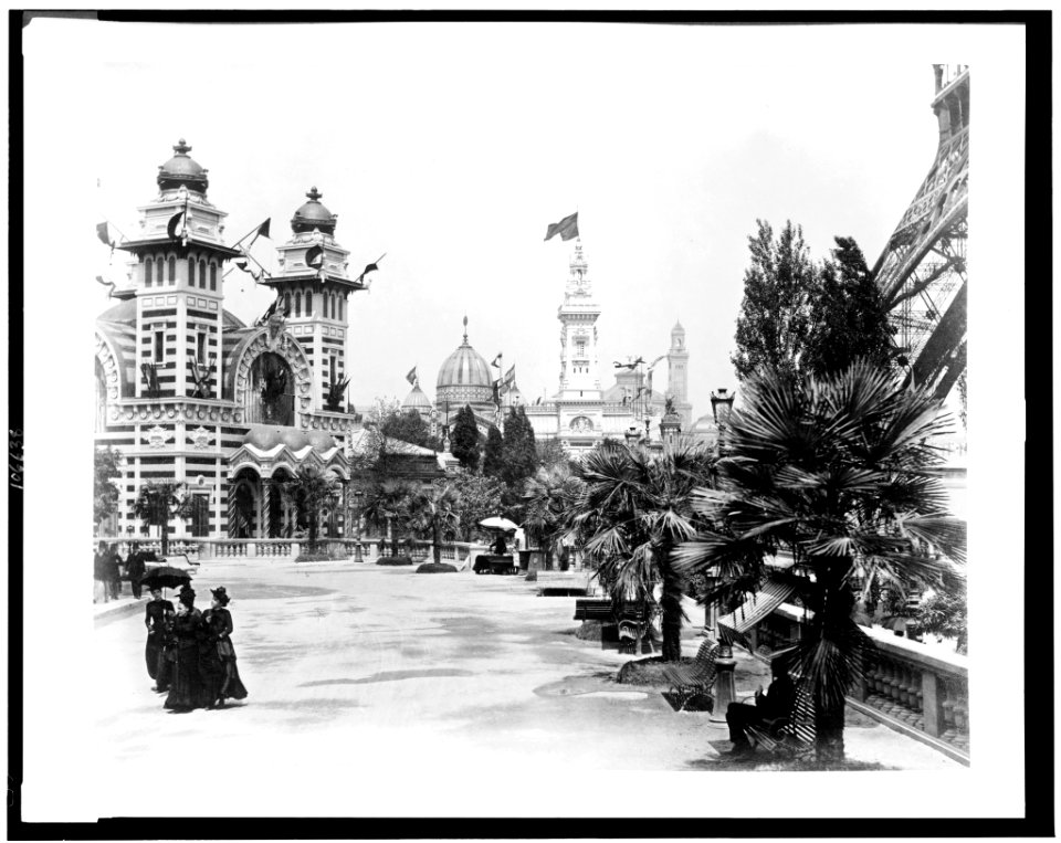 Pavilion of Bolivia, left, and the Pavilion of Brazil, center, Paris Exposition, 1889 LCCN92520872
