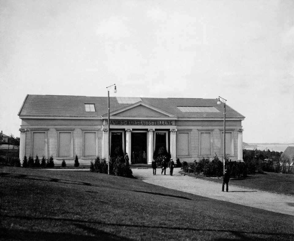Pavillon der schleswig-holsteinischen Landeskunstausstellung auf der Provinzial-Ausstellung (Kiel 45.100)
