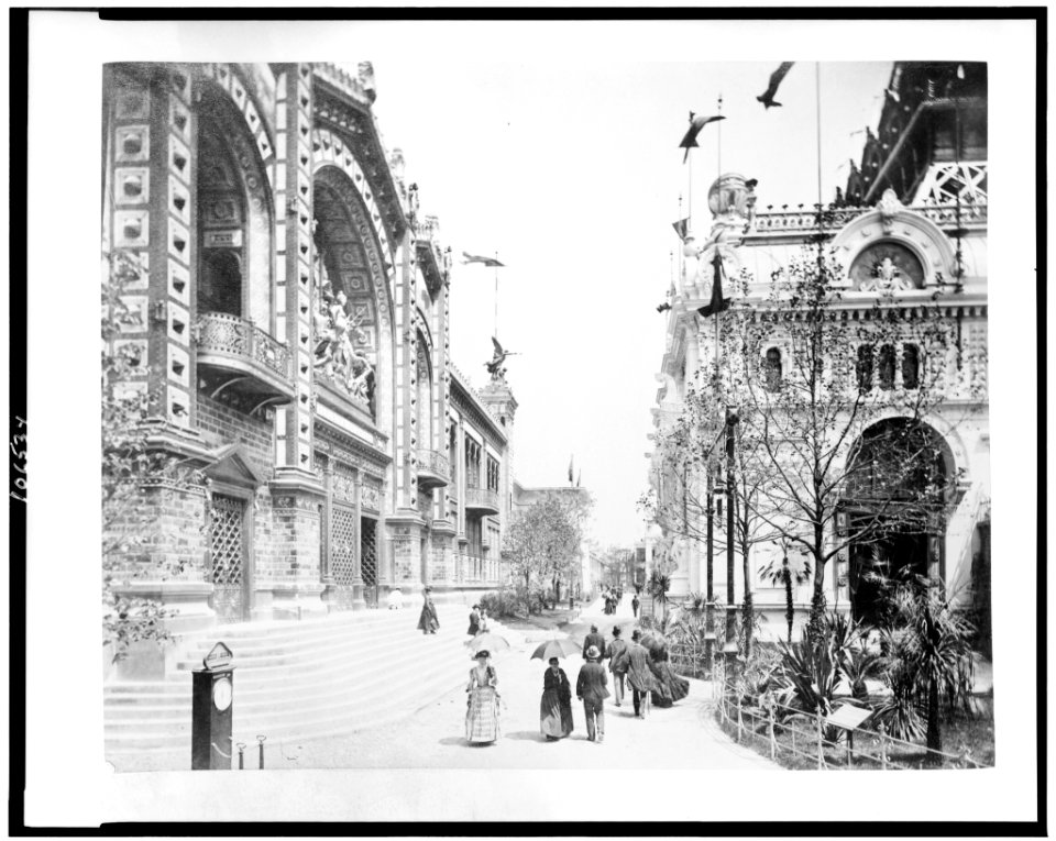 Pavilion of Brazil, right, and Pavilion of Argentina, left, Paris Exposition, 1889 LCCN92520793