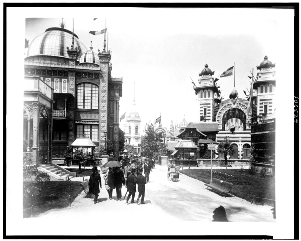 Pavilion of Chile, left, and Pavilion of Bolivia, right, Paris Exposition, 1889 LCCN92520879