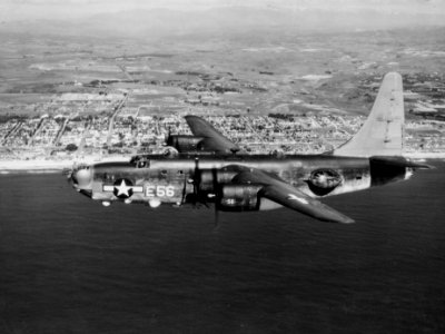 PB4Y-2 Privateer in flight 1945 side view