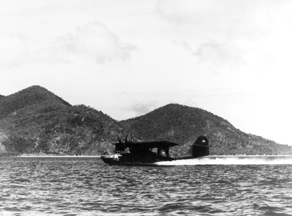 PBY-5 Catalina of VP-52 taxiing in February 1944