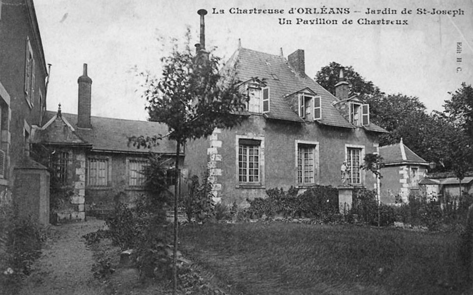 Pavillon Saint-Joseph de la chartreuse Saint-Lazare d'Orléans sur une carte postale ancienne