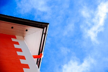Blue sky architecture roof