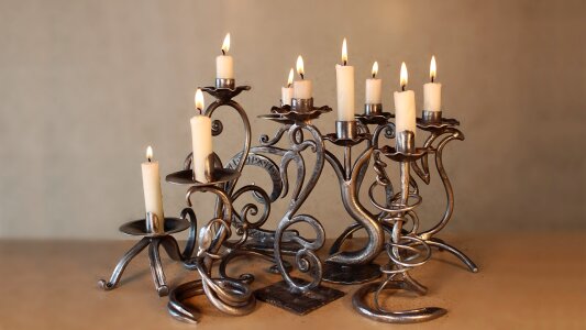 Candlelight lamp wax photo