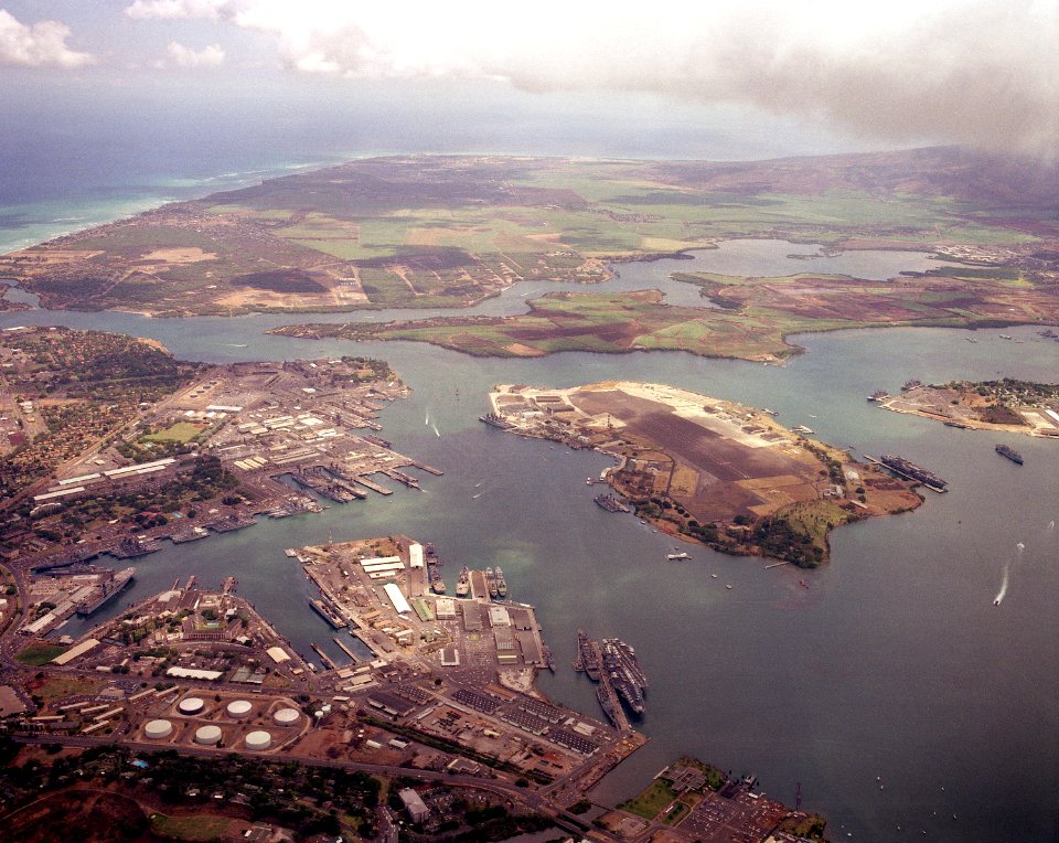 Pearl Harbor aerial photo 1983
