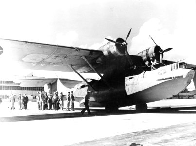 PBY-5A with French soldiers at NAS Jacksonville 1942