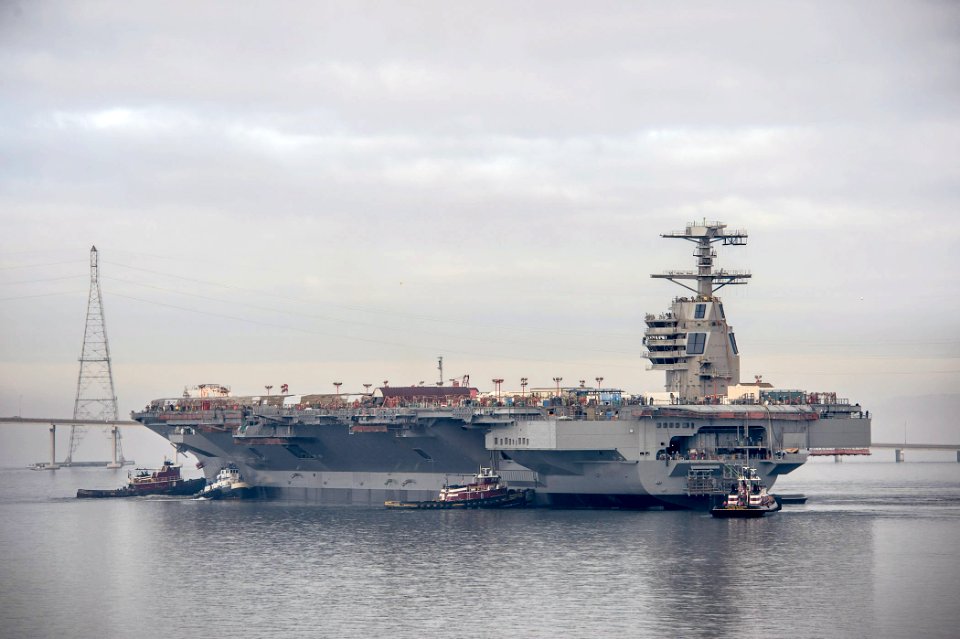 PCU Gerald R. Ford (CVN 78) is moved to Pier 3. (10949285573)