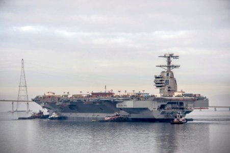 PCU Gerald R. Ford (CVN 78) is moved to Pier 3. (10949285573)