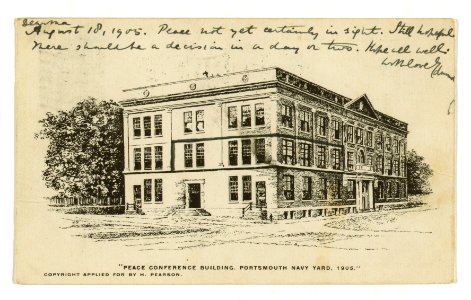 Peace Conference building. Portsmouth Navy Yard, 1905 LCCN2005680011
