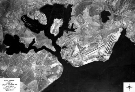 Pearl Harbor aerial view 1957