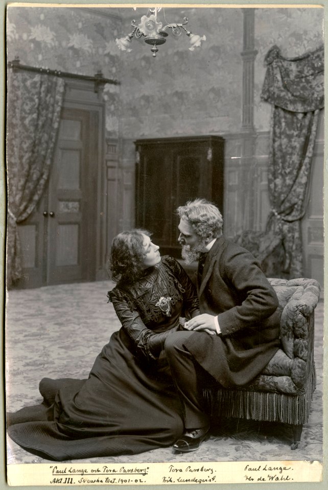 Paul Lange och Tora Parsberg, Svenska teatern 1902. Föreställningsbild - SMV - H14 010