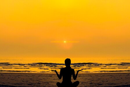 Relaxation meditation silhouette photo