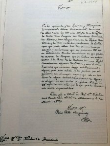 Pedro Pablo Sanguineto, Malvinas, al Virrey del Río de la Plata - 1791