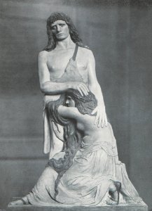 Paul Peterich - Verzweiflung. Mehrfarbiger Marmor