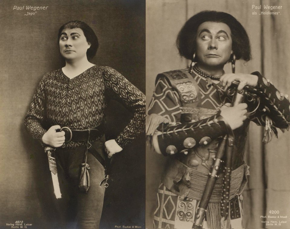 Paul Wegener als 'Iago' und 'Holofernes' - Becker und Maass
