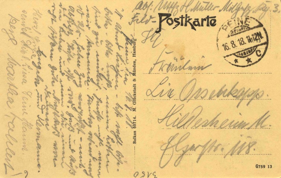 Peine, Niedersachsen - Herzberge (back) (Zeno Ansichtskarten)
