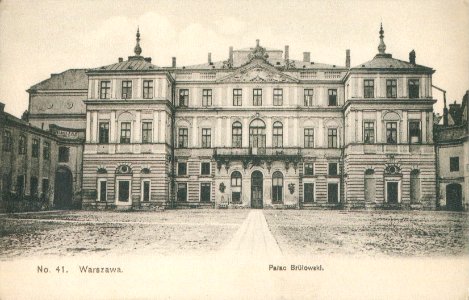 Pałac Brühla w Warszawie 1908 photo