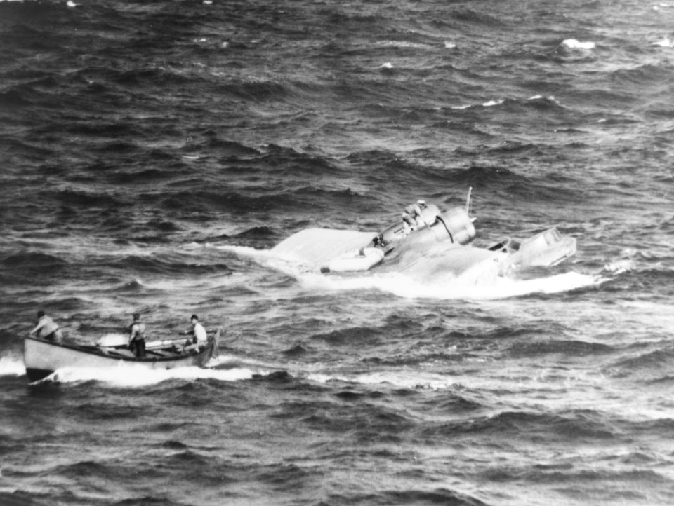 PBY-5 of VP-52 sinking off Galapagos in January 1942