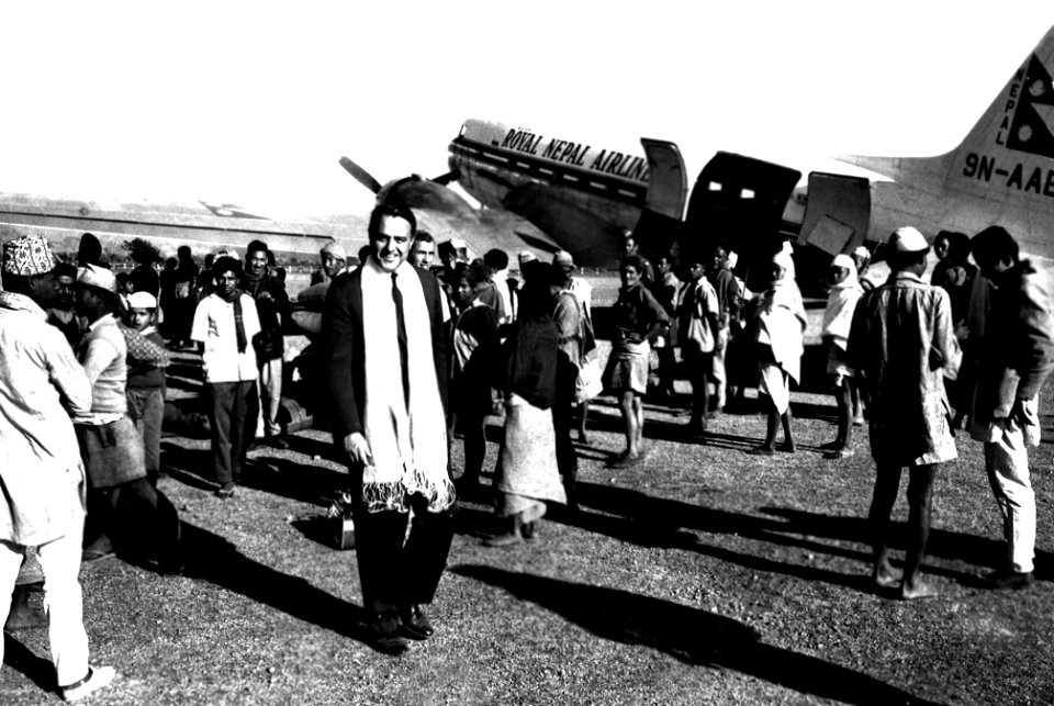 Peace Corps Director Sargent Shriver arrives in Nepal in 1964 - 030 NPL 042204-P00957