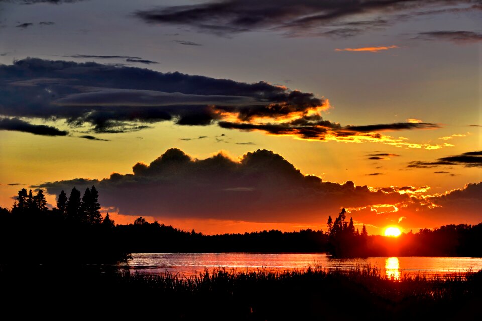 Clouds light lake photo