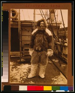 Peary on the main deck of steamship Roosevelt LCCN00650165