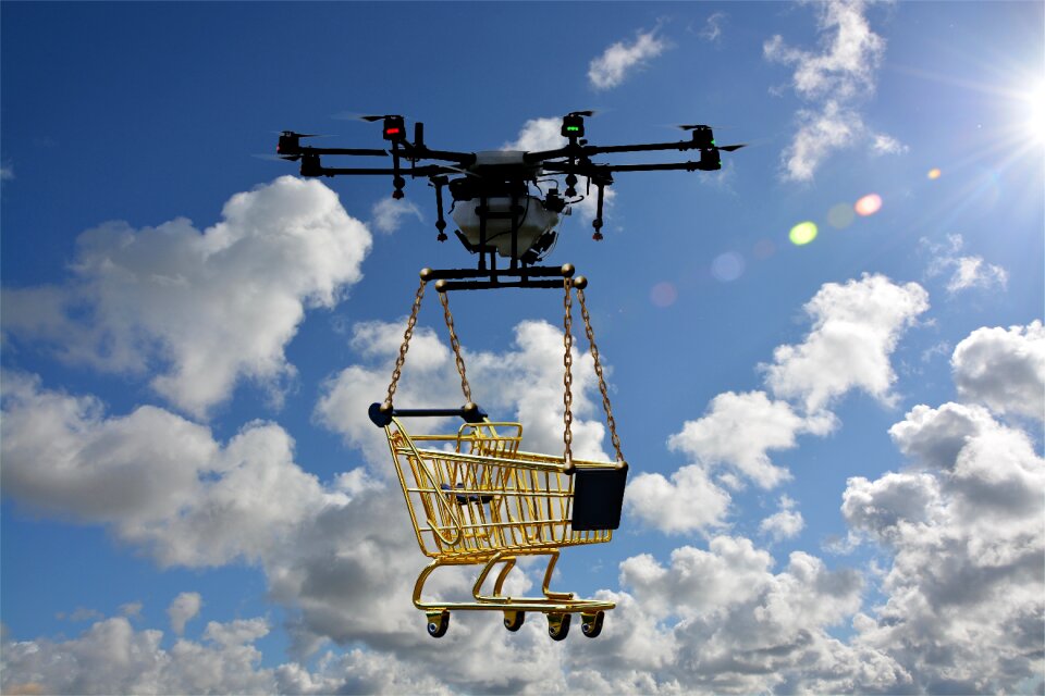 Unmanned aircraft shopping