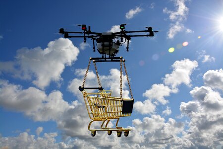 Unmanned aircraft shopping photo