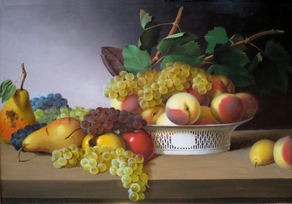 Still Life with Fruit by James Peale, c. 1821, De Young Museum