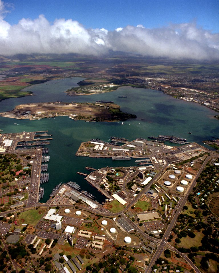 Pearl Harbor aerial photo RIMPAC 1986