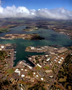 Pearl Harbor aerial photo RIMPAC 1986
