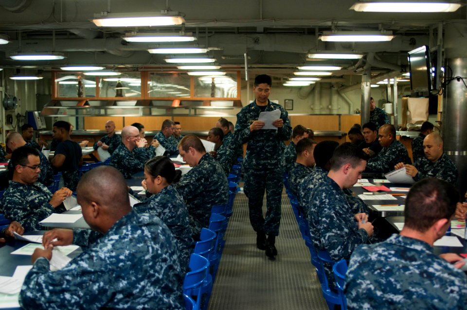 Peleliu holds advancement exam 130905-N-LQ926-030