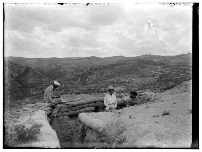People visiting trenches, probably outside Jerusalem LOC matpc.00748