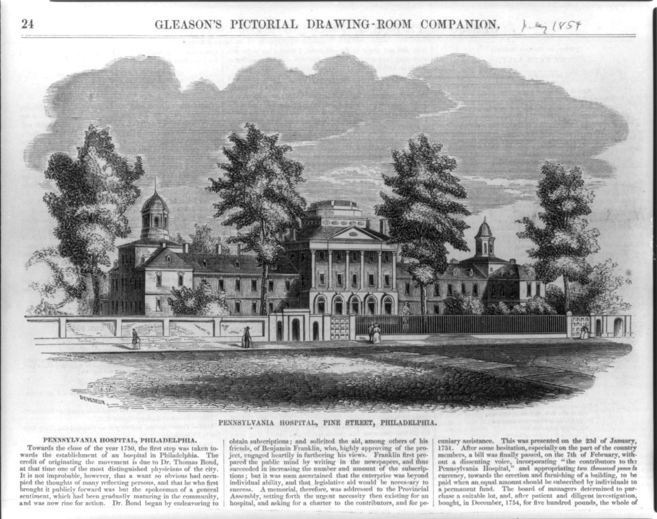 Pennsylvania Hospital, Pine Street, Philadelphia LCCN2006675941