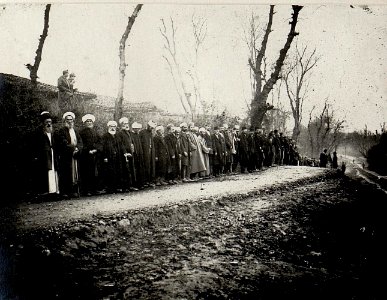 Pekinj, Empfamg Sr.K.u.k.Hoheit Erzh.Max durch die Geistlichkeit u.Notablen von Pekinj. (BildID 15531849)