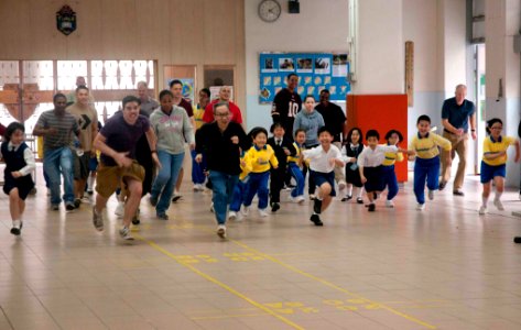 Peleliu sailors and Marines volunteer at Hong Kong school 130416-N-HF252-065