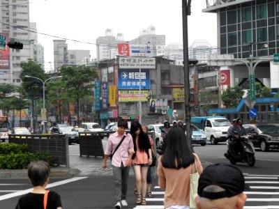 People on Wenhua Road Section 2, Banqiao District, New Taipei City 20120612 photo