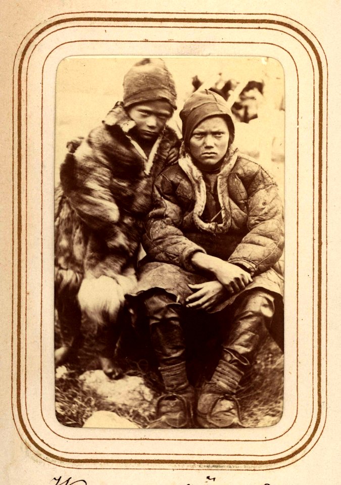 Per och Lotso Vannars söner, Sjokksjokks sameby, Jokkmokks sn. Lotten von Düben 1868 - Nordiska Museet - NMA.0033126 1