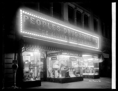Peoples Drug Store, 7th & E, (Washington, D.C.), night LCCN2016851810