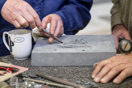 Traditional hammer carve photo