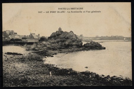 Penvénan - Port-Blanc rocher de la Sentinelle et vue générale - AD22 - 16FI7015 photo