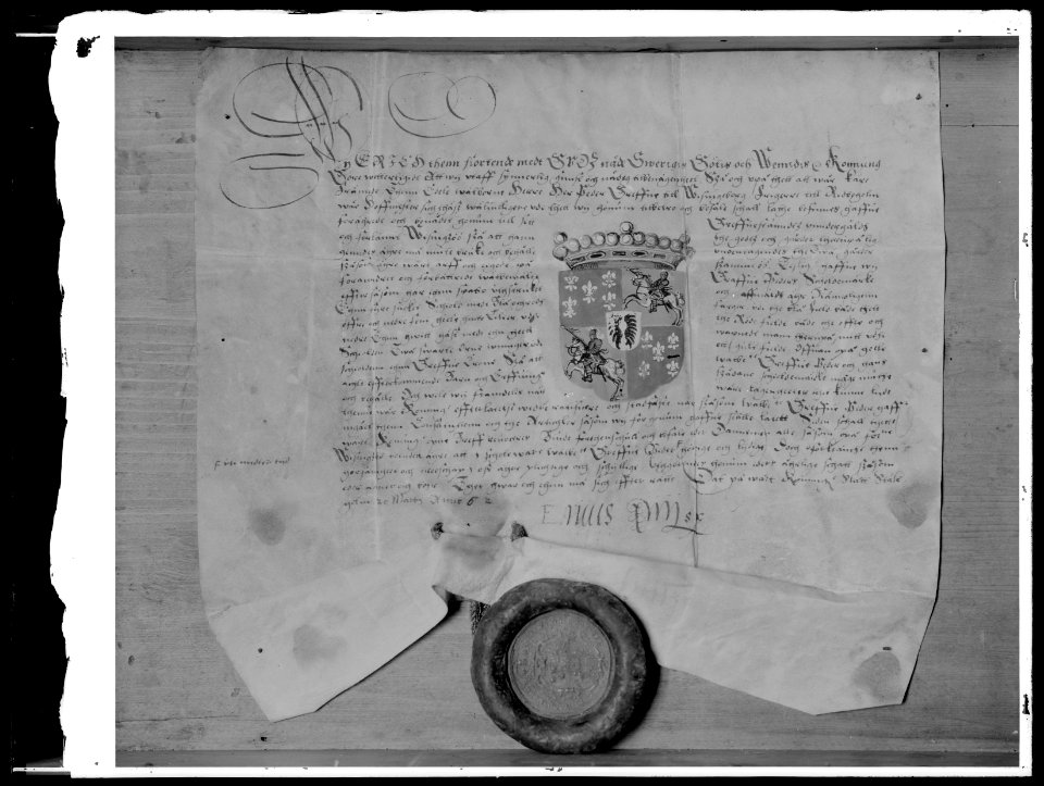 Per Brahes grevebrev med sigill - Skoklosters slott - 17383