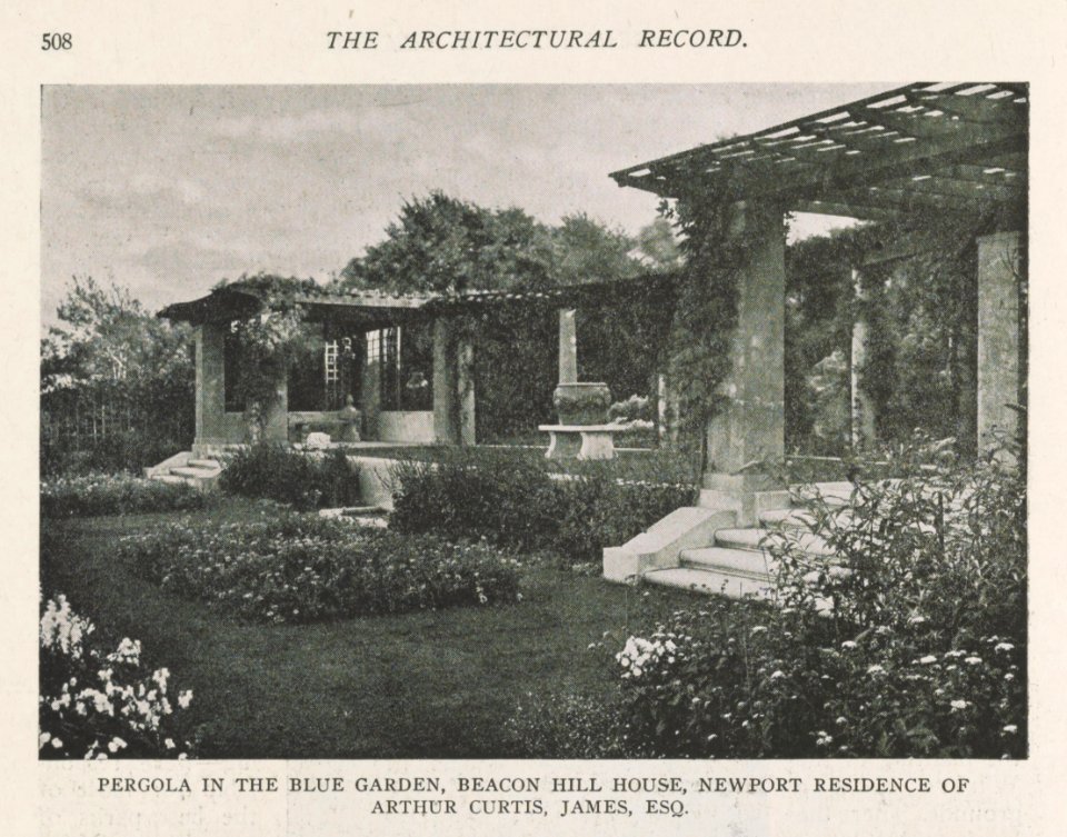Pergola in the Blue Garden, Beacon Hill House, Newport residence of Arthur Curtis James, Esq. LCCN2013648782