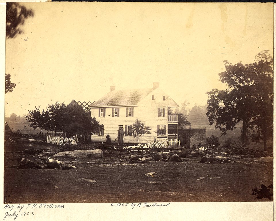 Pennsylvania, Gettysburg Battlefield, Trossel's (Trostle's) House. - NARA - 533316