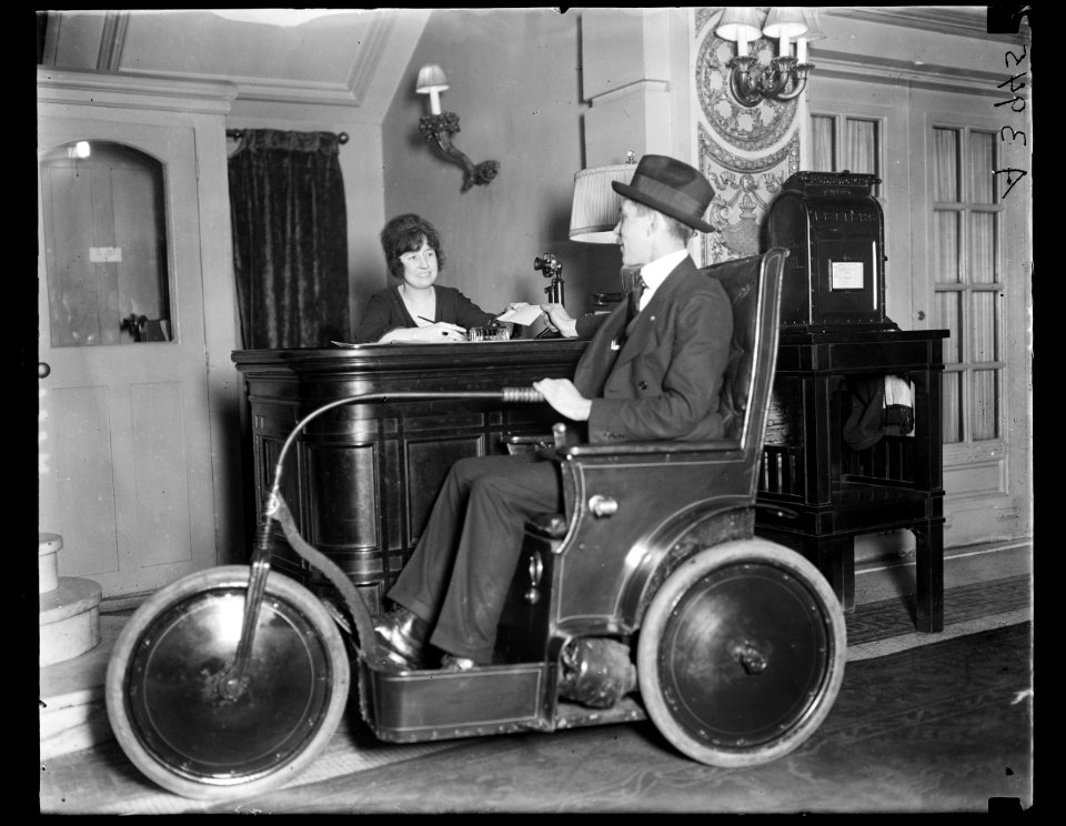 Person in three-wheeled vehicle LCCN2016891145