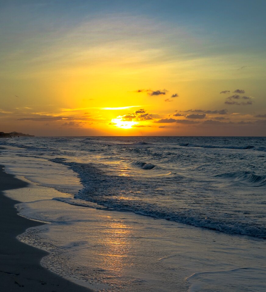 The dawn family sea beach